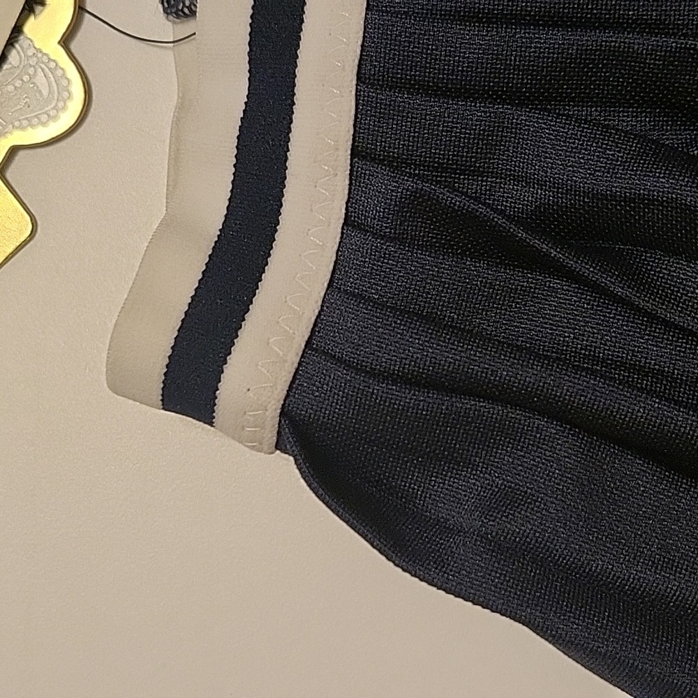 Juicy Couture Surf Royalty mini short pleated beach tennis skirt navy blue - Picture 6 of 7